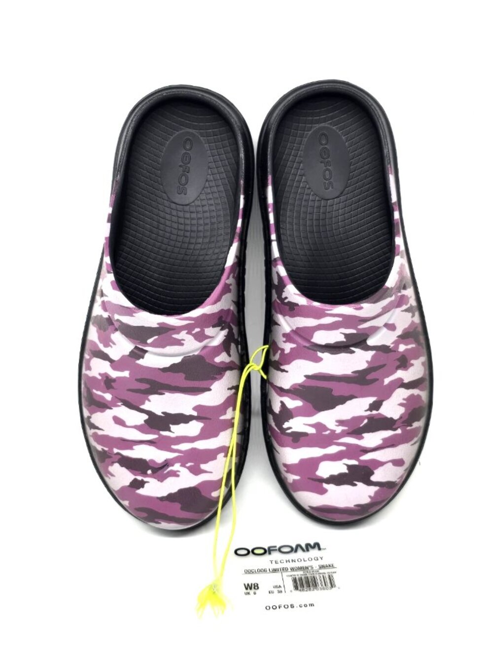 OOFOS OOcloog Limited Edition Purple Camo Clogs Women's Size 8 Unisex - Picture 6 of 12